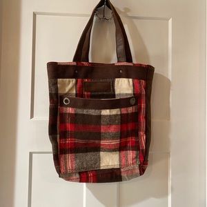 Abercrombie and Fitch plaid bag